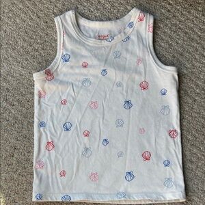 Cat & Jack Kids Tank Top with Shell Print - White, Red, Blue